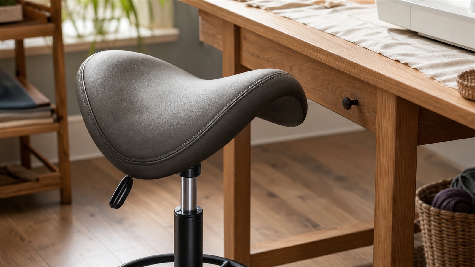 Tabouret ergonomique réglable avec dossier